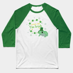 Kiss Me I'm Irish Frog Baseball T-Shirt